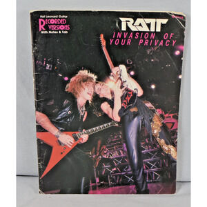 Vintage Ratt Invasion Of Your Privacy Guitar Tab Book Hal Leonard 1980s Songbook